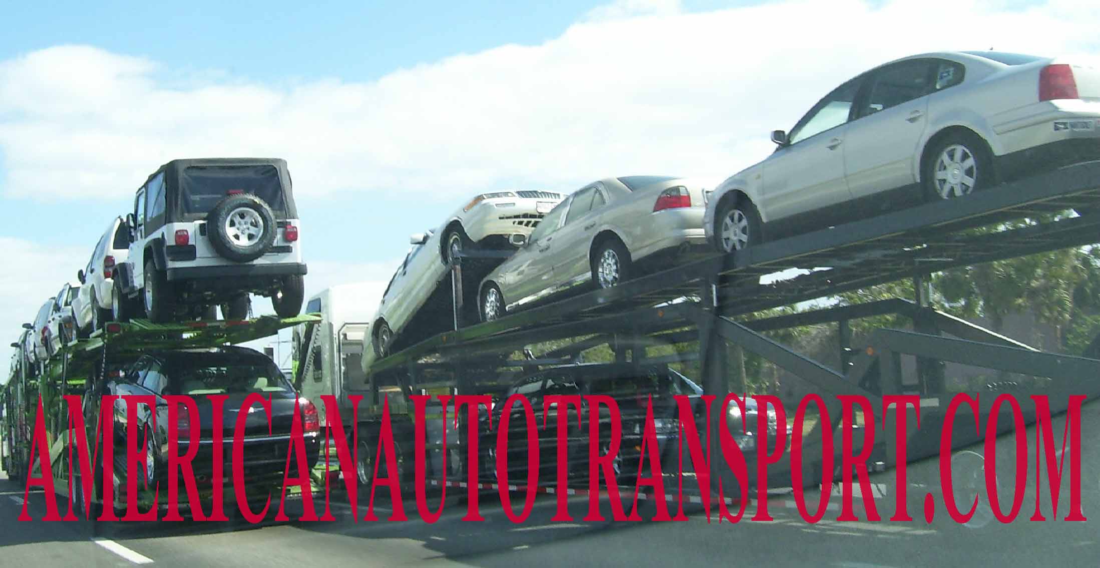 Graphic image of automobile transporter